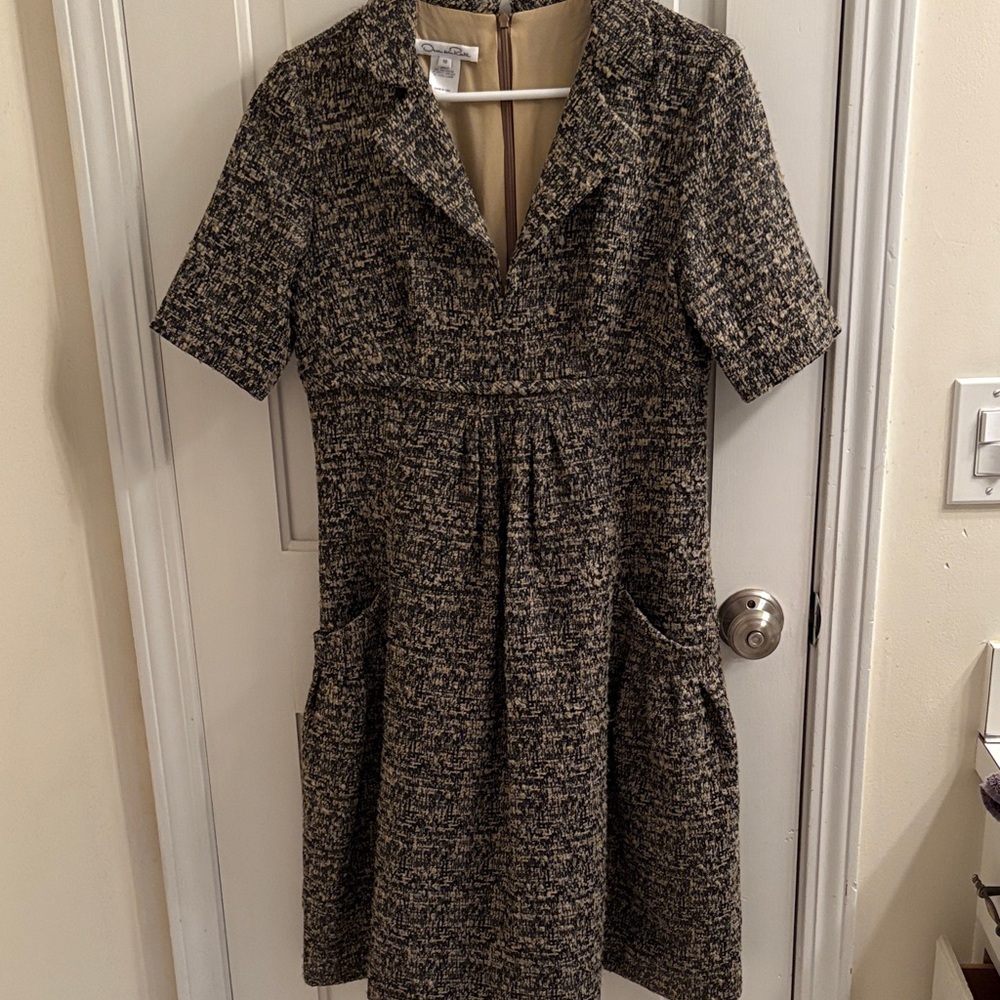 Oscar de la Renta fully lined tweed dress
